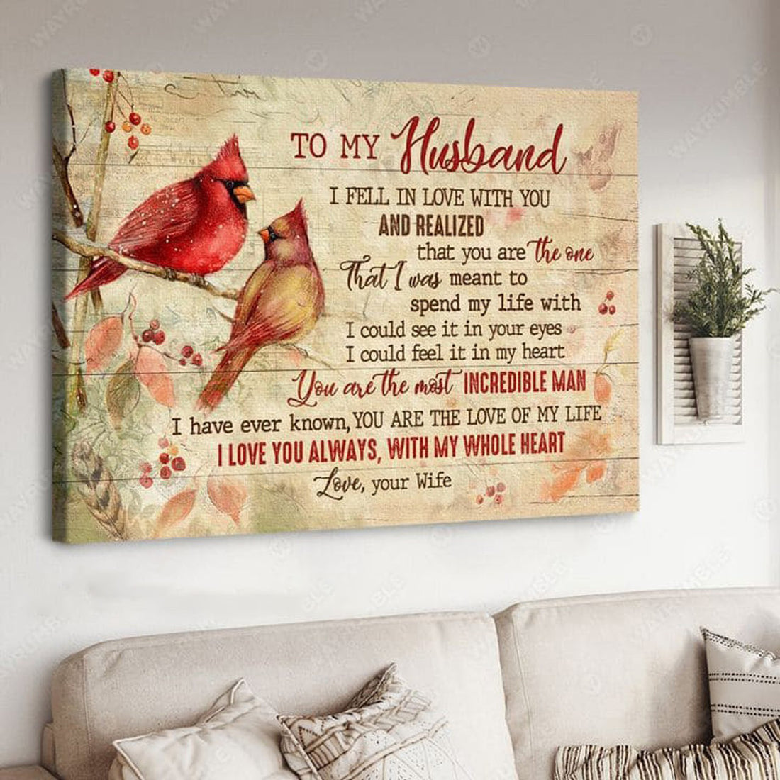 To My Husband I Feel In Love With You And Realized That You Are The One That I Was Meant To Spend My Life With Poster and Canvas
