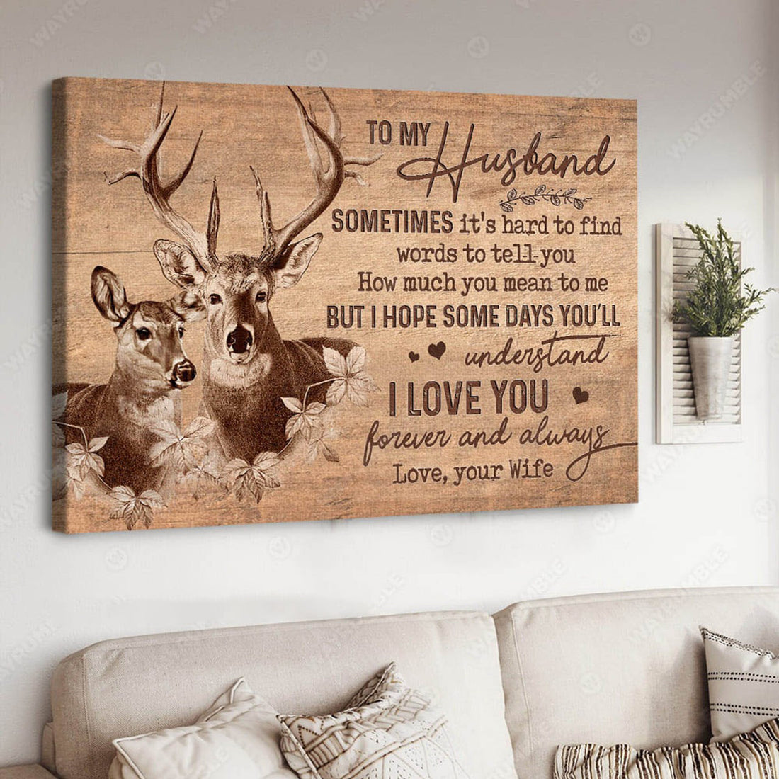 To My Husband Sometimes It’s Hard To Find Words To Tell You How Much You Mean To Me Poster and Canvas