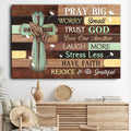Trust God Laugh More Canvas Wall Art - Christian Poster - Religious Wall Decor