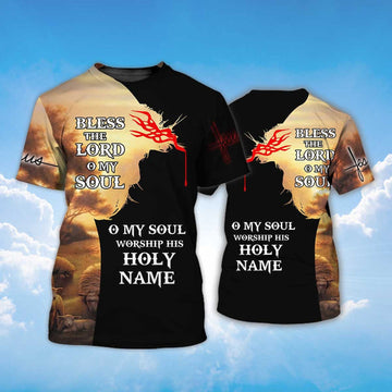 FUNSTUFFPRINT Bless The Lord O My Soul Faith Theme T-Shirt