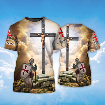 Knight Templar T-Shirt Kneel Before Jesus Shirt Men Women