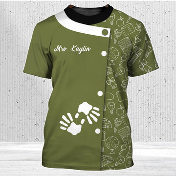 FUNSTUFFPRINT 3D All Over Print Teacher Shirt, Personalized Shirt - Gift For Teacher Graphic Design 3D Printed Shirts 3D T-shirt