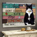 Tuxedo Cat, Cat Lover, Angels Don’t Always Have Wings, Sometimes They Have Whiskers Poster and Canvas
