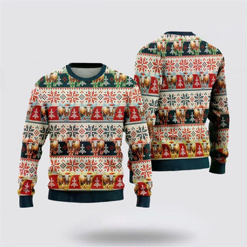 FUNSTUFFPRINT Tx Longhorn Ugly Christmas Sweater, Farm Sweater, Christmas Gift, Best Winter Outfit Christmas Ugly Sweater