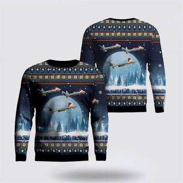 FUNSTUFFPRINT US US Air Force General Atomics MQ-9 Reaper Christmas AOP Sweater – Christmas Gift For Military Personnel Ugly Sweater