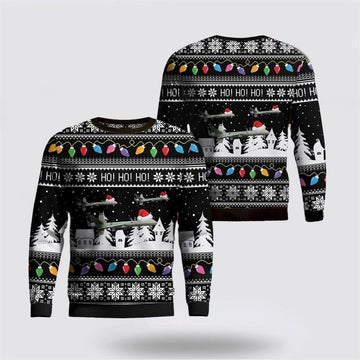 FUNSTUFFPRINT US Air Force General Atomics MQ-9 Reaper Christmas Sweater 3D – Christmas Gift For Military Personnel Ugly Sweater