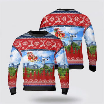 FUNSTUFFPRINT US Air Force Hanoi Taxi (Lockheed C-141 Starlifter) Christmas AOP Sweater – Christmas Gift For Military Personnel Ugly Sweater