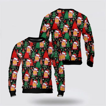 FUNSTUFFPRINT US Army JROTC Badge Christmas Sweater, Christmas Gift For Military Personnel Ugly Sweater