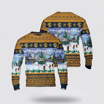 FUNSTUFFPRINT US Navy F-14A Tomcat Of VF-84 Jolly Rogers Christmas Sweater 3D – Unique Christmas Sweater Gift For Military Personnel Ugly Sweater