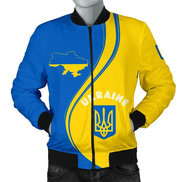 FUNSTUFFPRINT Ukraine Men's Bomber Jacket - Generation 3D Bomber Jacket