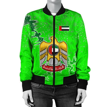 FUNSTUFFPRINT United Arab Emirates Christmas Coat Of Arms Women Bomber Jacket Style 3D Bomber Jacket