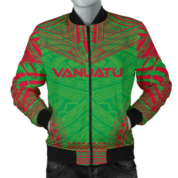FUNSTUFFPRINT Vanuatu Flag Polynesian Chief Men's Bomber Jacket - 3D Bomber Jacket