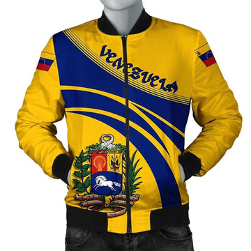 FUNSTUFFPRINT Venezuela Coat Of Arms Men Bomber Jacket Cricket W 3D Bomber Jacket