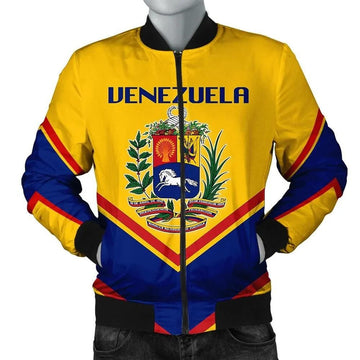 FUNSTUFFPRINT Venezuela Coat Of Arms Men Bomber Jacket Lucian Style 3D Bomber Jacket