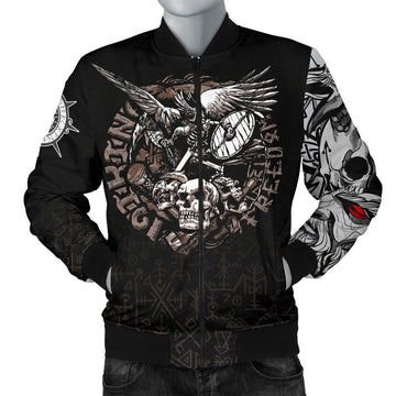 FUNSTUFFPRINT Warrior Tattoo Odin Men's 3D Bomber Jacket