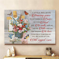 Watercolor Flowers Vase Jesus Old Rugged Cross Butterfly Canvas Wall Art - Christian Poster - Religious Wall Decor