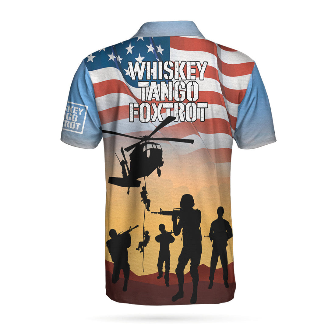 Whiskey Tango Foxtrot Military Polo Shirt, Helicopter American Flag Polo Shirt, Patriotic Military Shirt - Perfect Gift For Women