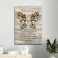 Wings Bible Verse He Will Cover You With This Feathers Canvas Wall Art - Christian Wall Decor