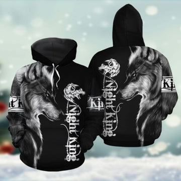 FUNSTUFFPRINT Wolf 3D All Over Hoodie Night King 3D Hoodie and Zip Hoodie