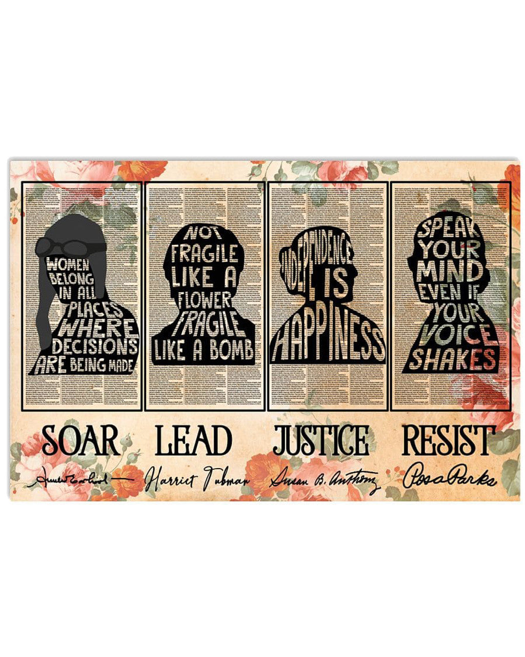 Women Beling In All Places, Where Decisions Are Being Made, Not Fragile Like A Flower, Fragile Like A Bomb Poster and Canvas