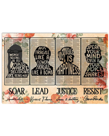 Women Beling In All Places, Where Decisions Are Being Made, Not Fragile Like A Flower, Fragile Like A Bomb Poster and Canvas