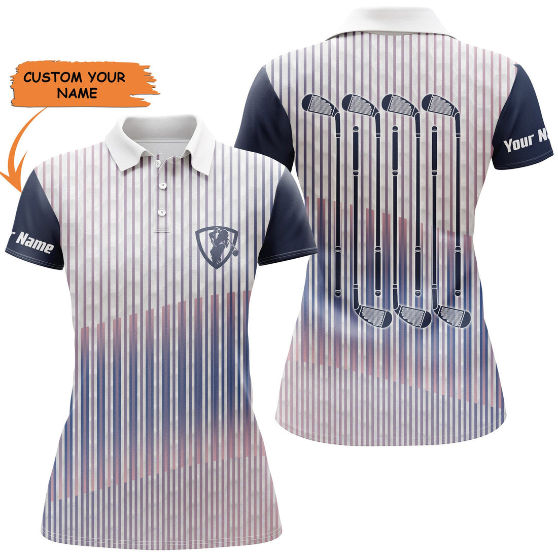 Custom Women's Golf Sports Polo Custom Name Long Sleeves Shirt, Ideal Gift For Golf Fans, Golf Club, Perfect Gift For Women