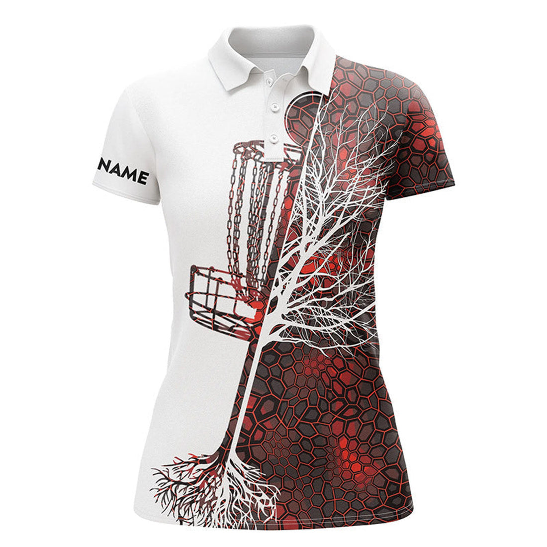 Custom Womens Disc Golf Polo Shirt Custom Name Green Camo Disc Golf Basket, Personalized Disc Golf Shirts , Perfect Gift For Women