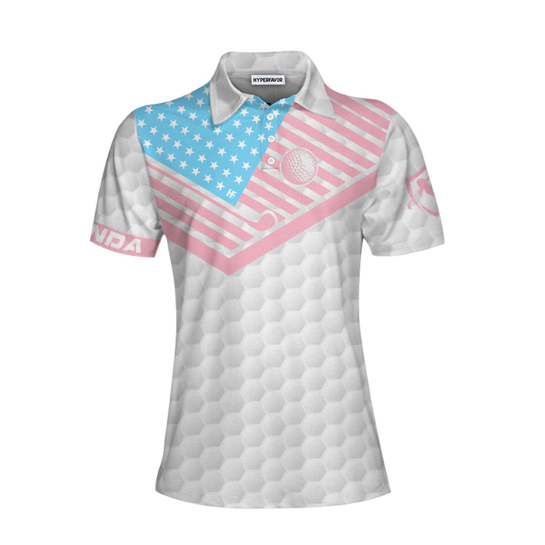 Custom Yell Fore Shoot Six And Write Down Five Golf Custom Short Sleeve Women Polo Shirt, American Flag Golf Shirt For Ladies - Perfect Gift For Women