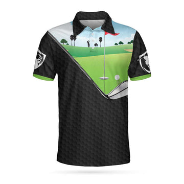 Yes I Do Have A Retirement Plan Golf Polo Shirt, Black Golf Pattern Green Golf Course Polo Shirt, Best Golf Shirt For Men