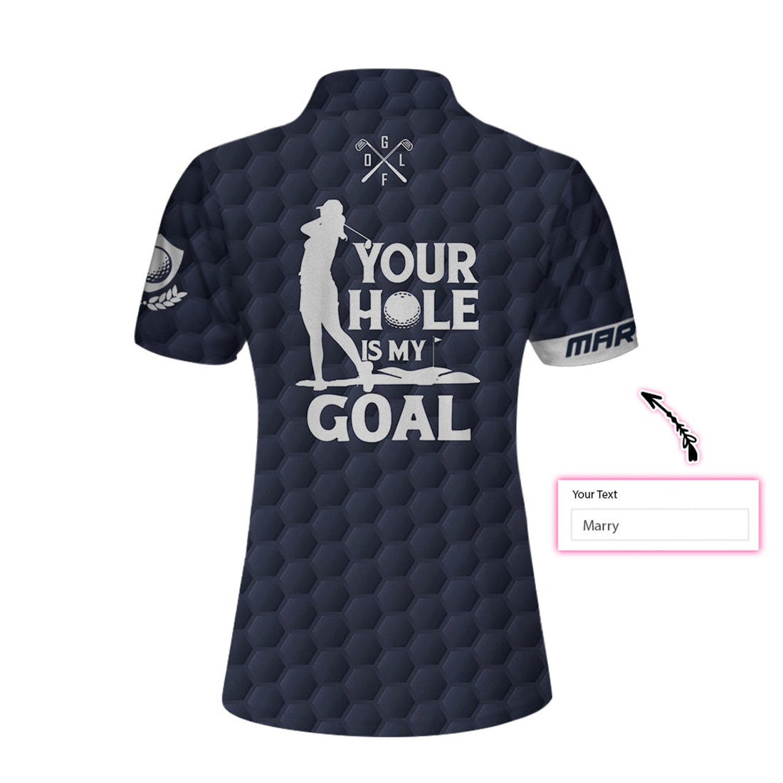 Custom Your Hole Is My Goal Golf Custom Short Sleeve Women Polo Shirt - Perfect Gift For Women