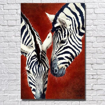Zebra Poster, Zebra Couple, Zebra Lover Poster and Canvas