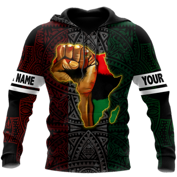 FUNSTUFFPRINT African American Persionalized Your Name 3D Hoodie and Zip Hoodie