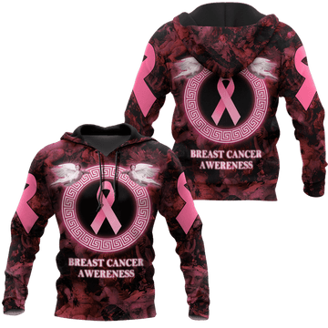 FUNSTUFFPRINT Angel Breast Cancer Awareness High Quality 3D Hoodie and Zip Hoodie