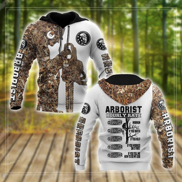 FUNSTUFFPRINT Arborist Hourly By Rate 3D Hoodie and Zip Hoodie