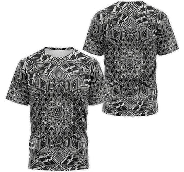 FUNSTUFFPRINT Personalized T-Shirt, Hoodie - Flowers Floral Mandala 3D T-shirt
