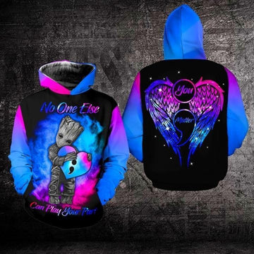 FUNSTUFFPRINT Baby Groot You Matter No One Else Can Play Your Part Suicide Prevention 3D Hoodie and Zip Hoodie