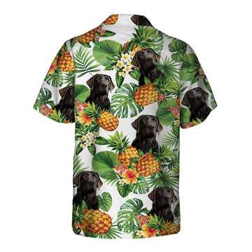 Black Labrador Retriever Tropical Pattern Hawaiian Shirt, Dog Hawaiian Shirt, summer gift for men and women