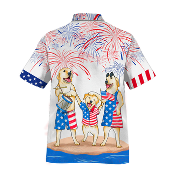 Labrador Family Hawaiian Shirt - Independence Is Coming, USA Patriotic Hawaiian Shirt