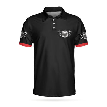 Beard Rule Short Sleeve Black Polo Shirt, If You Touch My Beard Polo Shirt, Best Beard Shirt For Men
