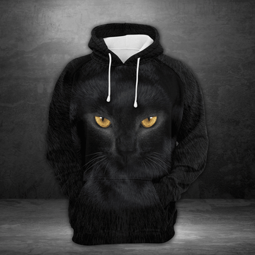 FUNSTUFFPRINT Black Cat 3D Hoodie and Zip Hoodie