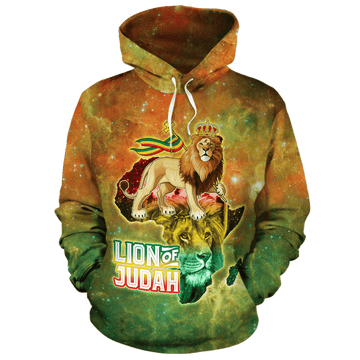 FUNSTUFFPRINT Black Lion Of Judah 3D Hoodie and Zip Hoodie