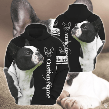 FUNSTUFFPRINT Customize Boston Terrier 3D Hoodie and Zip Hoodie