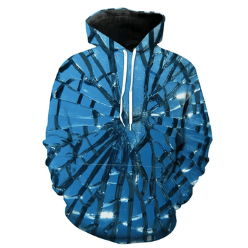 FUNSTUFFPRINT Broken Window 3D Hoodie and Zip Hoodie