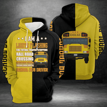FUNSTUFFPRINT Bus Driver Clothing I Am A School Bus Driver 3D Hoodie and Zip Hoodie