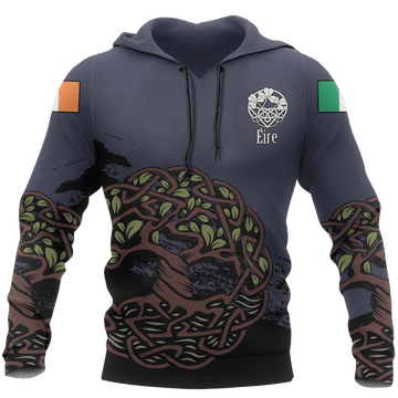 FUNSTUFFPRINT Celtic Tree Of Life Purple Sion ISAU 3D Hoodie and Zip Hoodie