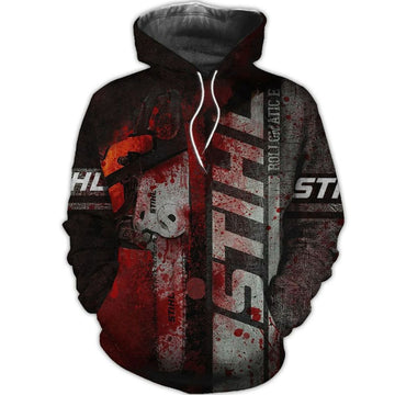 FUNSTUFFPRINT Chainsaw STIHL Brand Halloween 3D Hoodie and Zip Hoodie