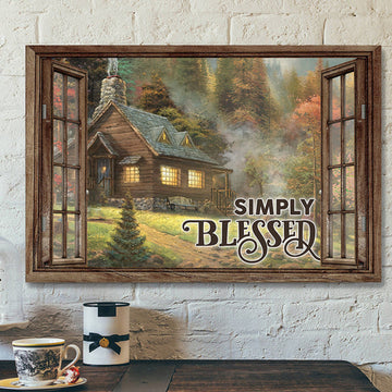 Bible Verse Canvas - Christian Canvas Art - Jesus Canvas - Simply Blessed