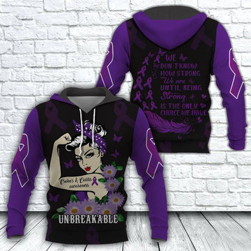 FUNSTUFFPRINT Crohns Colitis 3D Hoodie and Zip Hoodie