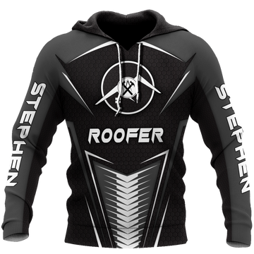 FUNSTUFFPRINT Custom Name Roofer Man Crazy Enough To Love This 3D Hoodie and Zip Hoodie
