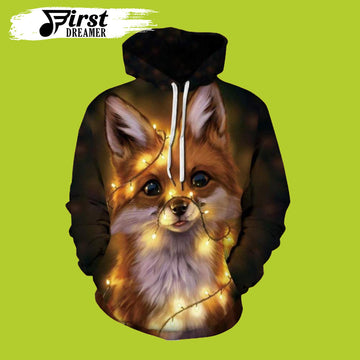 FUNSTUFFPRINT Cute Dog Christmas All Over Printed Unisex 3D Hoodie and Zip Hoodie